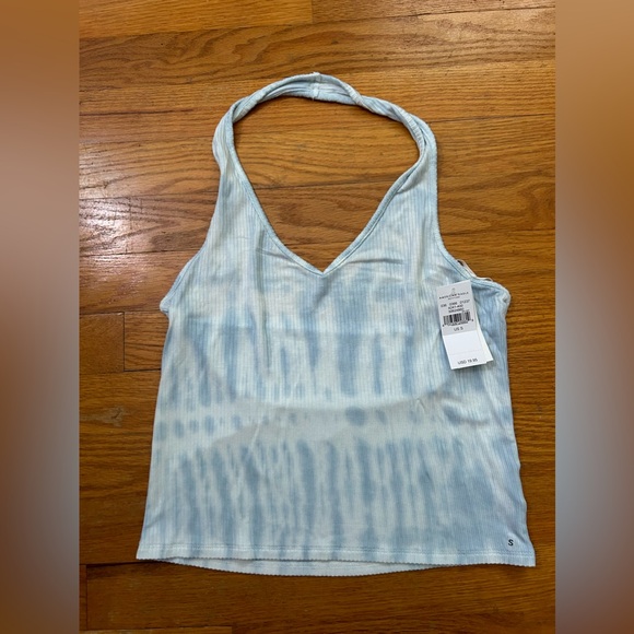 NWT American Eagle Light Blue Tie-Die Halter Top | S - Picture 2 of 7